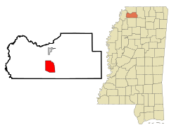 Senatobia, Mississippi'nin konumu