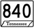 Marcador de la ruta estatal 840