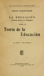 Carlos Octavio Bunge: Teoría de la educación