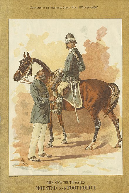 "The New South Wales Mounted and Foot Police" - circa 1887