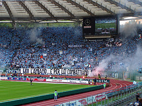 S.S Lazio fans in Curva Nord. Tifosi curva nord lazio.jpg