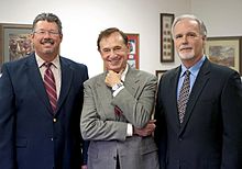 Tom Frederickson, Lucas Oil COO; Forrest Lucas, Lucas Oil President & CEO; Bob Patison, Lucas Oil Exec. VP and legal counsel Tom Frederickson Forrest Lucas Bob Patison.jpg