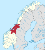 Lage von Trøndelag in Norwegen