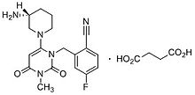 Chemical structure of trelagliptin succinate Trelagliptin.jpg