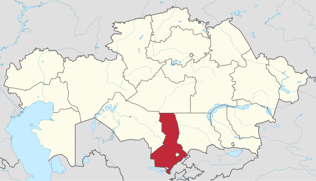 Poziția localității Provincia Turkistan