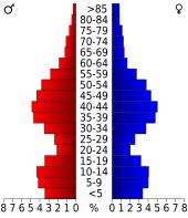 Bevolkingspiramide Sussex County