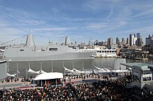 New York at her commissioning ceremony USS New York.jpg