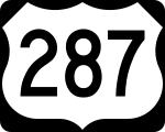 Straßenschild des U.S. Highways 287