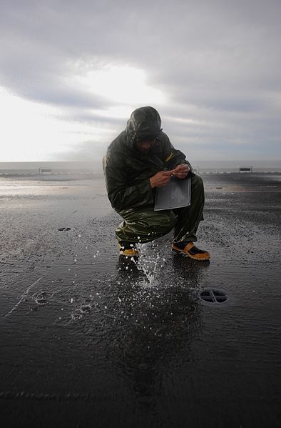 File:US Navy 120114-N-MJ645-223 Sailors aboard the amphibious assault ship USS Bonhomme Richard (LHD 6) test the ship's countermeasure wash down system.jpg