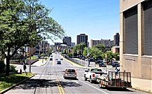 Upstate medical is located at the heart of downtown Syracuse, University Hill with neighboring Syracuse University and SUNY ESF. University Hill Traffic-2018-06.jpg