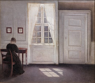 Stue i Strandgade med solskin på gulvet, 1901, Statens Museum for Kunst.