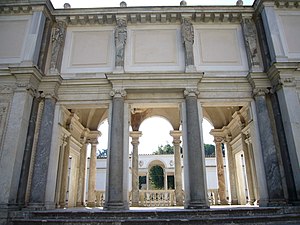 Villa Giulia - loggia ammannati dal primo cortile 1040219.JPG