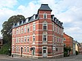 Apartment house in a corner