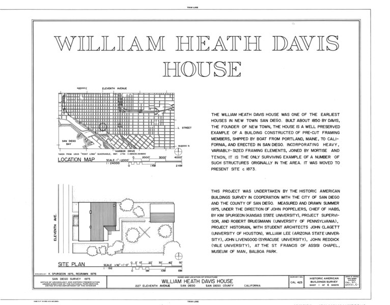 File:William Heath Davis House, 227 Eleventh Avenue, San Diego, San Diego County, CA HABS CAL,37-SANDI,2- (sheet 1 of 6).tif