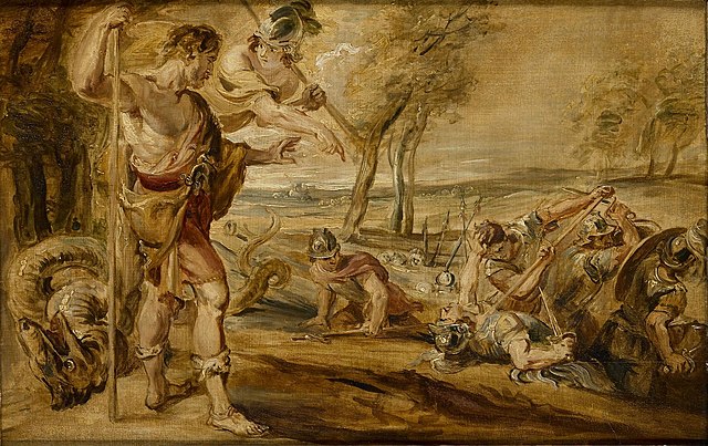 Sowing the Dragon's teeth. Workshop of Rubens