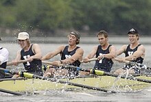 Yale rowing team in the annual Harvard-Yale Regatta, 2007 Yale Varsity.jpg