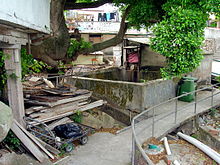 Yung Shue Wan tenement homes reusing old materials.