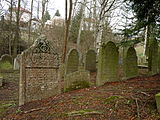 Čeština: Náhrobky na židovském hřbitově ve městě Ledeč nad Sázavou v okrese Havlíčkův Brod. English: Gravestones in the Jewish cemetery in the town of Ledeč nad Sázavou, Havlíčkův Brod District, Vysočina Region, Czech Republic. This is a photo of a cultural monument of the Czech Republic, number: 47082/6-266. Památkový katalog  · MIS  · hledat obrázky  · hledat seznamy  · Wikidata