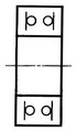 Русский: Упрощенное изображение подшипника упорного шарикового двойного по ГОСТ 2.420—69