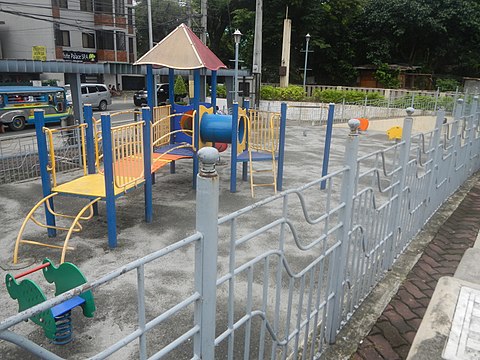 A children's playground at Poblacion Park