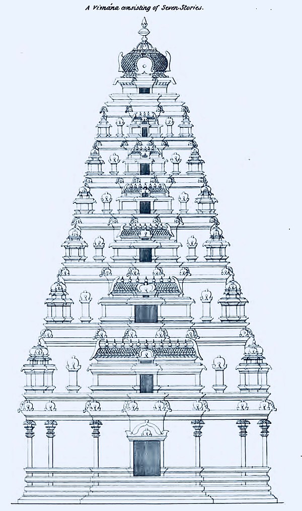 A seven-storey vimana