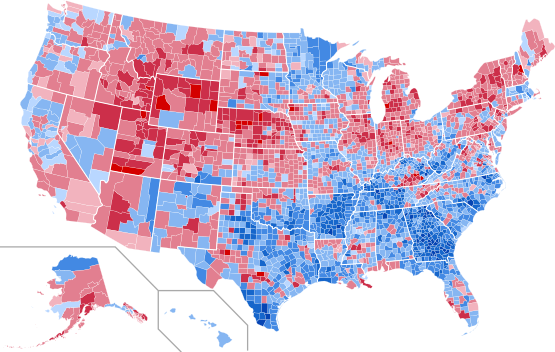 File:1976 United States presidential election results map by county.svg