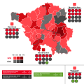 1994 Saarland state election, Red is SPD, Black is CDU