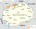 Mappa tal-Gwerra tal-Maċedonja tal-2001 fejn ipparteċipat ukoll il-Jugoslavja.