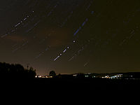 Filé d'étoiles, vu de Seloncourt, créé avec plusieurs photos.