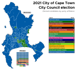 2021 City of Cape Town City Council election - Elected candidates by party affiliation