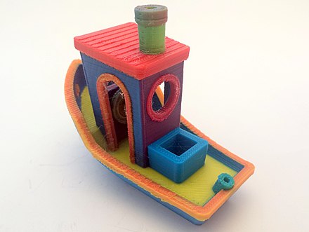 A multi-material 3DBenchy.