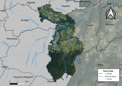 Vue aérienne du territoire communal.