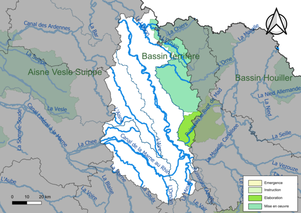 Carte des SAGE au 17 juin 2022.