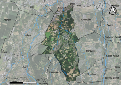 Carte orthophotogrammétrique de la commune.