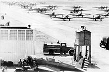 Northrop A-17As and Martin B-10s on the flightline