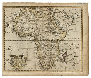 300px a new and accurate map of africa. drawn from the best %26 most approved modern maps and charts and regulated by astronomical observations by eman bowen ctasc