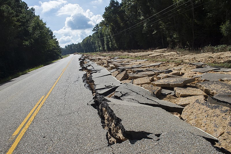 File:A crumbled section of LA-10 near Clinton, La, in St. Helena Parish, one month after the 2016 historic flooding. - DPLA - 6d430cff0d72bf1f1c32119a8bc22c6e.jpg