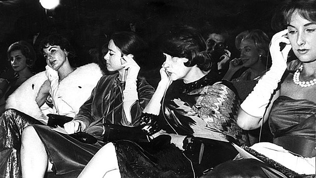 Iconic Argentine actresses in the 1961 Berlin International Film Festival: Isabel Sarli, Olga Zubarry, Tita Merello and Mirtha Legrand.