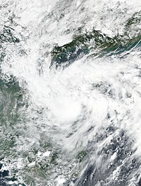 Tropical Depression Aere approached Central Vietnam in October 13 Aere 2016-10-13 0545Z.jpg