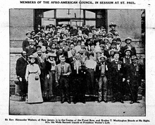 Afro-American Council at 1902 meeting in St. Paul, Minnesota Afro-American Council 1902.png