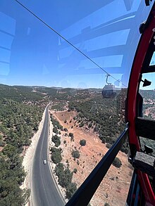 I uploaded this picture of Ajloun's forest viewed from a gondola lift for wiki loves earth Jordan