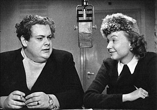 Åke Falck och Birgit Linton talade film i radioprogrammet Fönstret 1947.