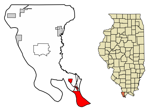 File:Alexander County Illinois Incorporated and Unincorporated areas Cairo Highlighted.svg