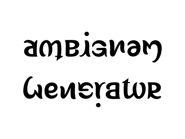 ambigram generator 180° rotational symmetry