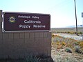 Entrance to the Antelope Valley California Poppy Reserve