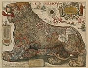 Antique map of Leo Belgicus by Visscher C.J. - Gerritsz 1630.jpg