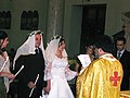Mariage Arbëresh suivant le rite de l'Église catholique byzantine grecque (2007).