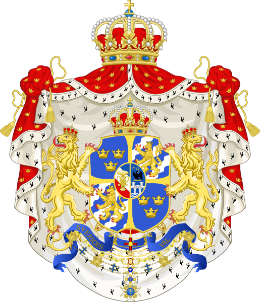 File:Armoiries du roi Oscar II de Suede 1905.svg