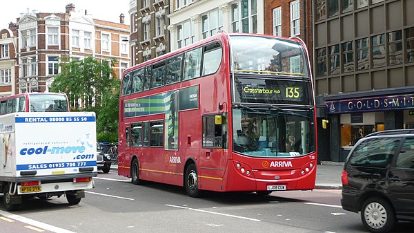 Arriva London Alexander Dennis Enviro400 in Bishopsgate in June 2009