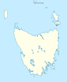 Australia Tasmania mapa de ubicación Clarke Island.png